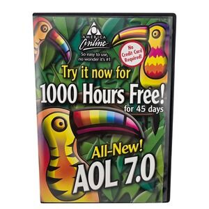 AOL America‎ Online 7.0 Software OS N/A Multi Excellent Vintage Toucan CD-ROM